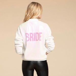 Bride Sparkle Bomber Jacket